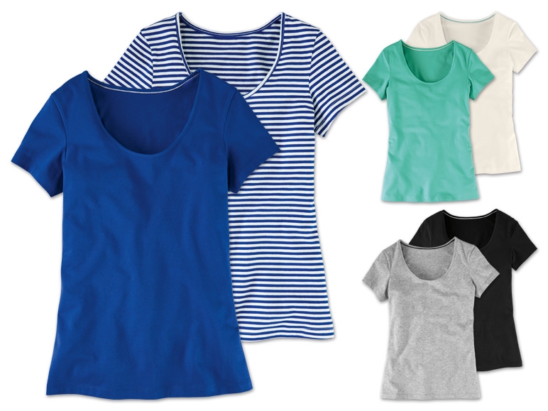 ESMARA(R) Damen T-Shirts, 2 Stück