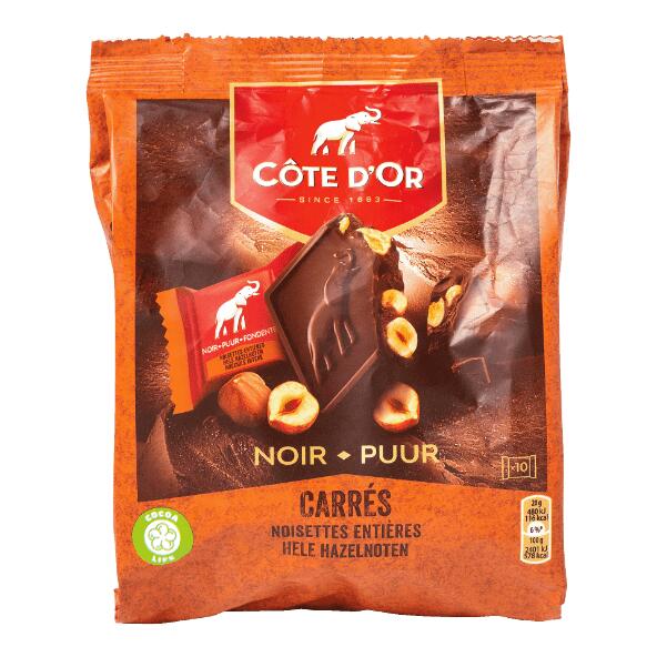 CÔTE D'OR(R) Carrés pure chocolade, 10 st.