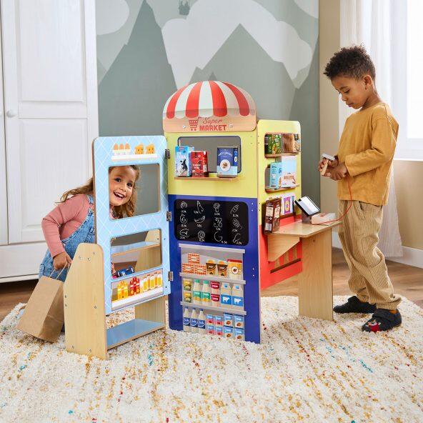 TOYLINO(R) 				Klappbares Rollenspiel aus Holz 2-in-1