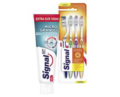 SIGNAL 
 LOT DE DENTIFRICE ET DE BROSSES À DENTS
