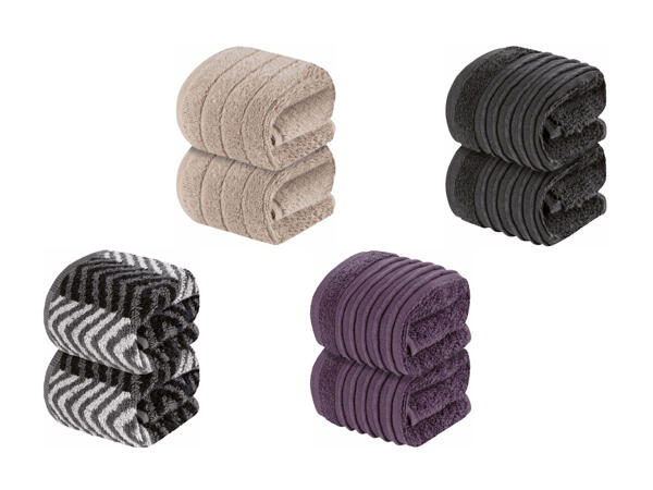 Serviettes de toilette éponge pour invités, lot de 2