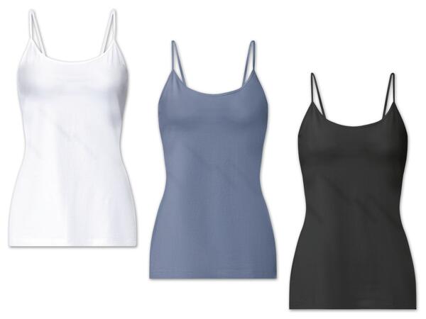 Damen Spaghettitops, 3 Stück
