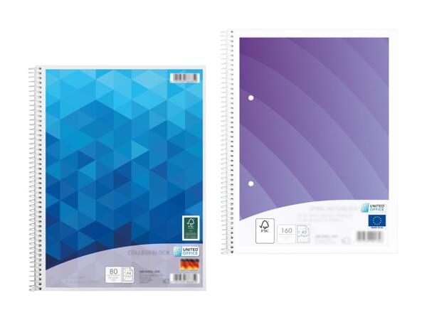 Blocco college A4/​blocco note con spirale A5
