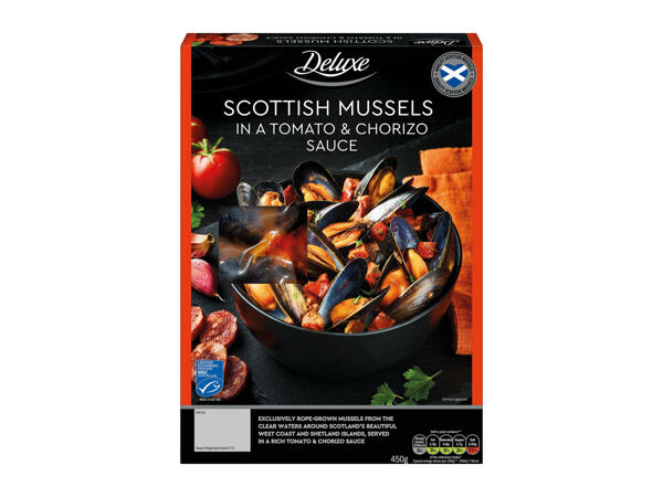 Deluxe Scottish Mussels in Tomato and Chorizo Sauce