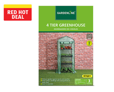 Gardenline 4-Tier or Drop-Over Greenhouse
