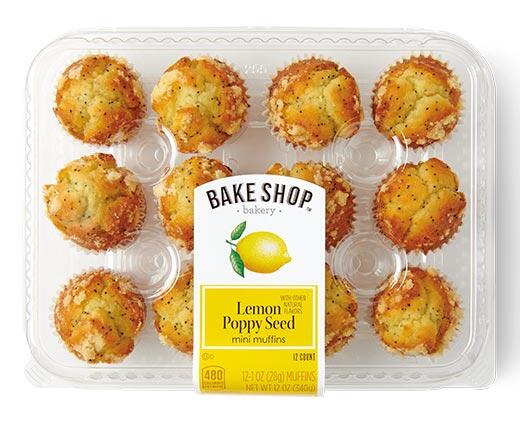 Bake Shop Mini Muffins Mixed Berry or Lemon Poppy Seed