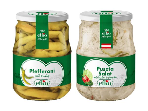 Salate, Zwiebel oder Pfefferoni