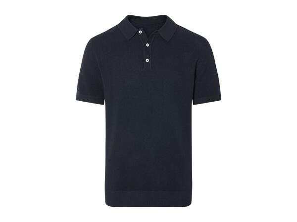 Esmara Men's Navy Fine Knit Polo Shirt