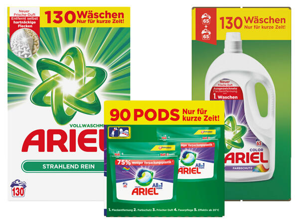 Ariel Waschmittelpulver, Gel oder Pods