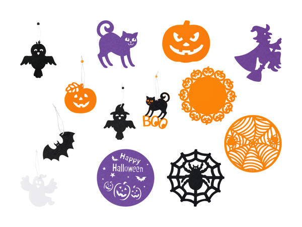 Décorations en feutrine pour Halloween