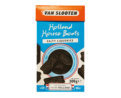 Van Slooten Holland House Boats Salty Liquorice 300g
