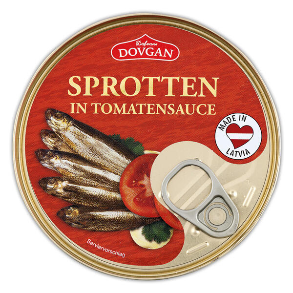 Sprotten in Tomatensauce