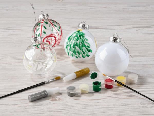 Weihnachtskugeln-Mal-/Bastelset