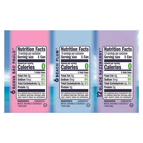 Variety Pack Flavored Sparking Water - 24 pack, 12 fl oz can
