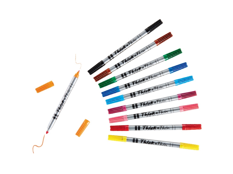 United Office Kids Double Ended Felt Tip Pens