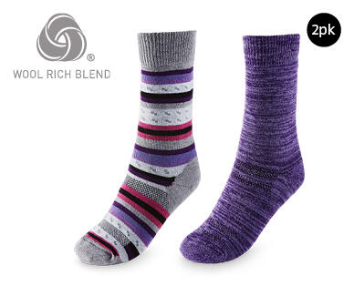 Adult's Wool Rich Hiking Socks 2pk