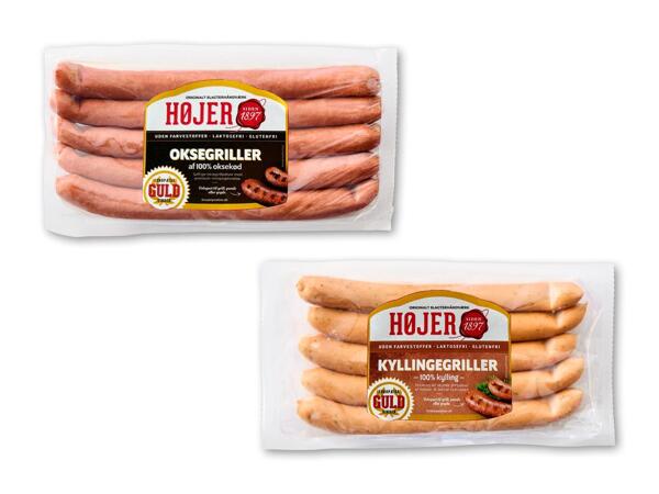 Højer okse- eller kyllingepølser