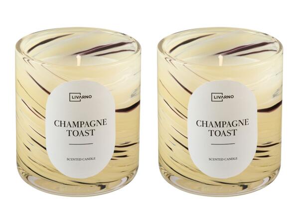 Livarno Home Champagne Toast Small Scented Candle - Set of 2