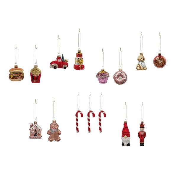 HOME CREATION(R) 				Glas-Weihnachtsanhänger, 2 oder 3 St.