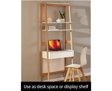 Ladder Bookshelf with Desk