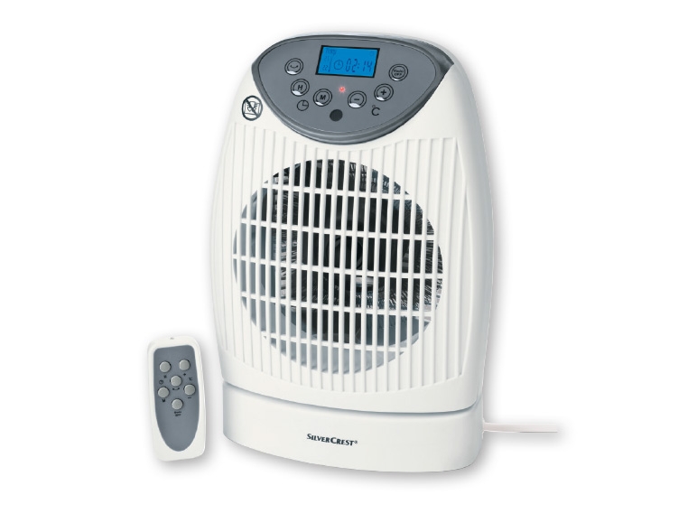 Silvercrest(R) 1,000/2,000W Fan Heater with Remote Control