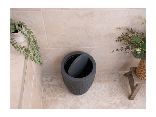 Addis 5L Rattan Effect Bathroom Bin