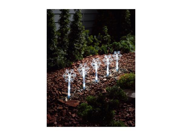 Livarno Home LED Snowflake Stake Lights - 5 Pack