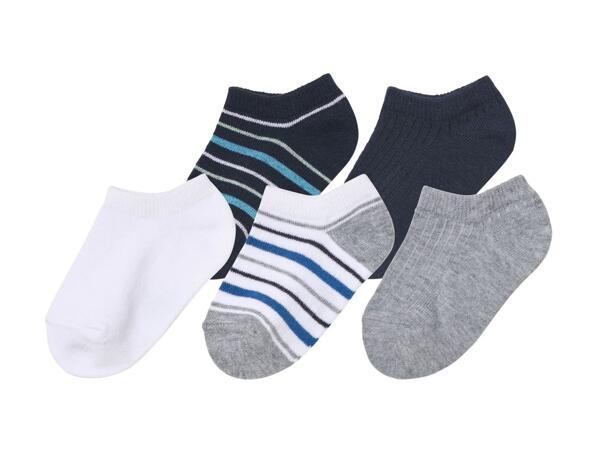 Boys' trainer socks, 5 pairs