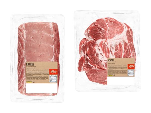 Frischer Schopf oder Karreebraten im Ganzen