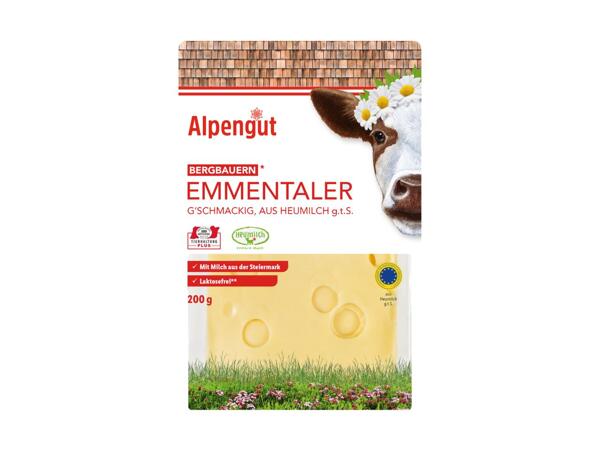 Bergbauern Heumilch Emmentaler in Scheiben