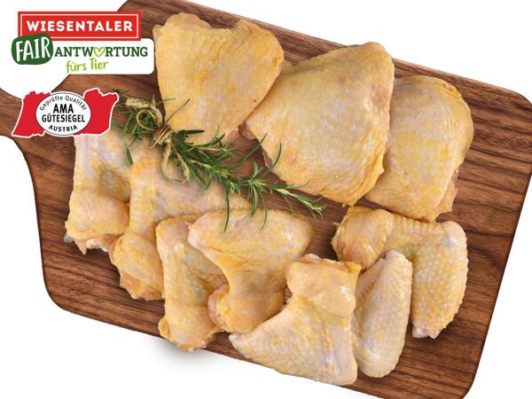 Frische Tierwohl Maishendl Oberkeulen oder Flügerl
