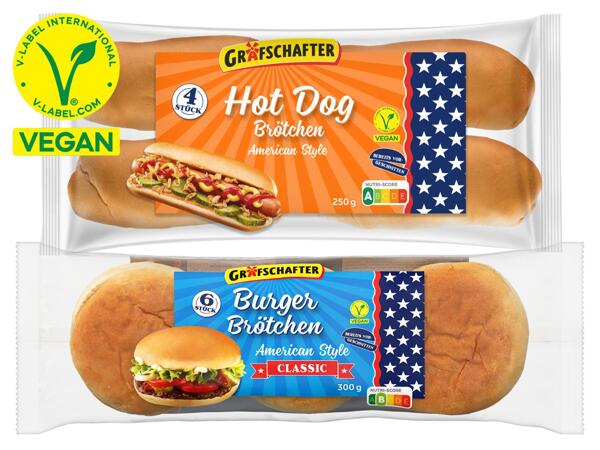 Hamburger- oder Hot Dog Brötchen
