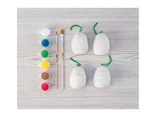 Crelando Paint Your Own Easter Decorations - 12 Piece Set - Easter Eggs