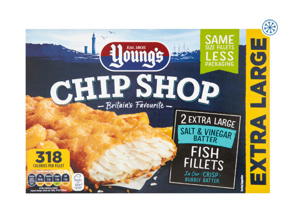 Young's Extra Large Salt & Vinegar Batter Fish Fillets