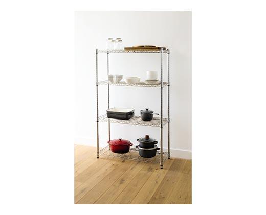 Easy Home 
 4-Tier Chrome Shelf