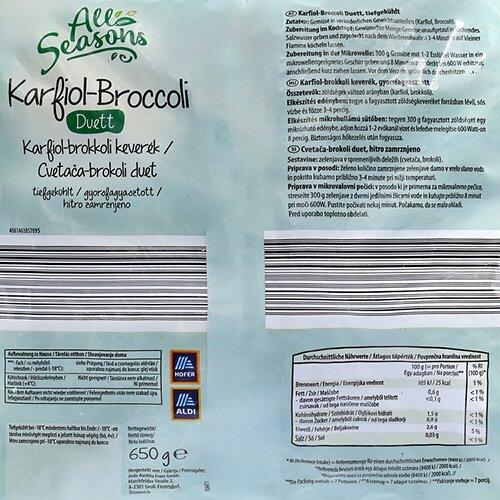 ALL SEASONS Gemüse Duett, Karfiol-Broccoli