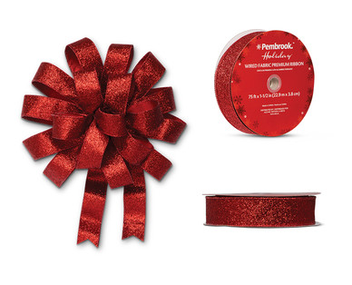 Pembrook Wired Fabric Premium Ribbon