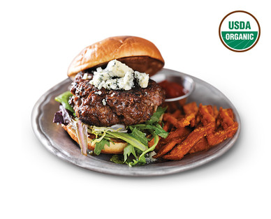 SimplyNature Fresh Organic Grass Fed 80% Lean Ground Beef Patties
