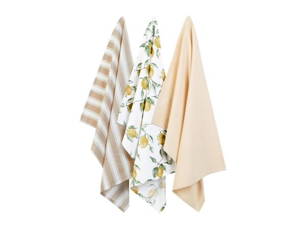 Livarno Home Tea Towels - 3 Pack