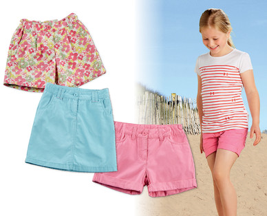Girls' Coloured Shorts/Skirt