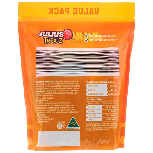 Dog Treat Straps 500g