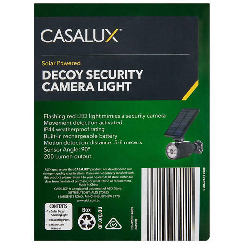 Decoy Security Camera Light