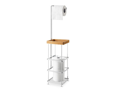 Easy Home Bamboo Toilet Paper Holder