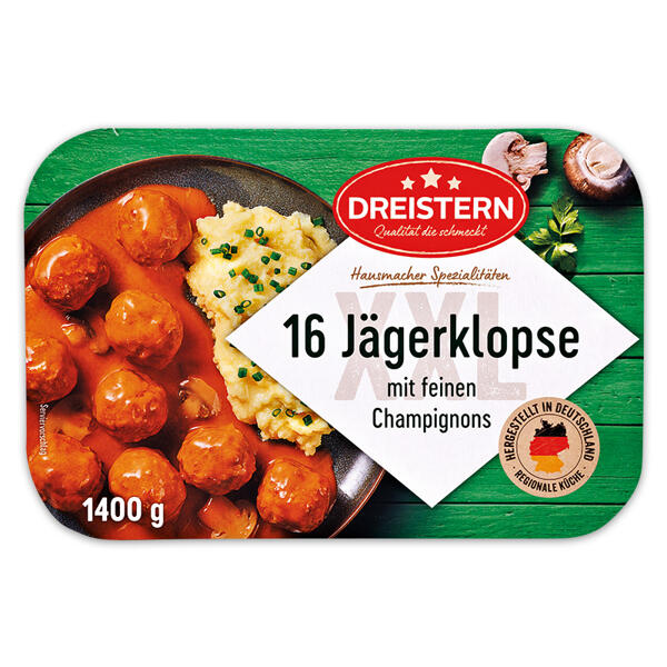 4 Hackbraten / 16 Jägerklopse