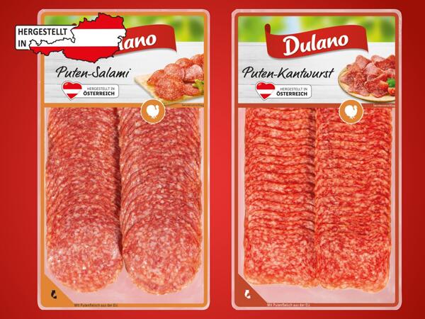Putenkantwurst oder Salami