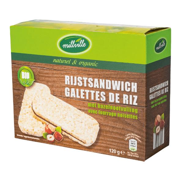 Sandwiches de galettes de riz bio