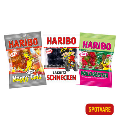 HARIBO 
Vingummi eller lakrids