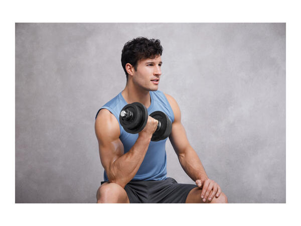 Crivit 10kg Dumbbell Set - 9 pieces