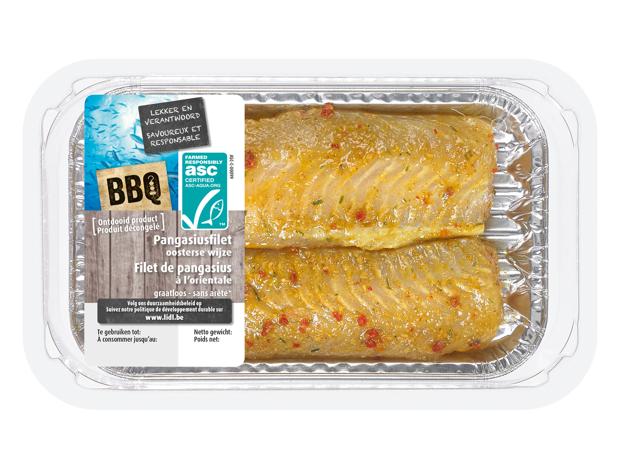 Pangasius met Oosterse marinade