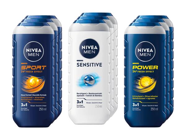 Crème de douche Nivea Men, pack de 3